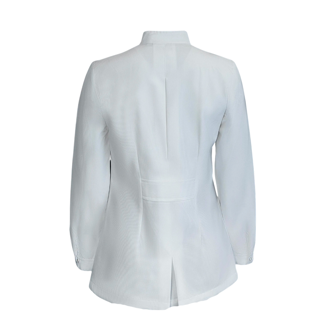 Womens White Long Sleeve Gown