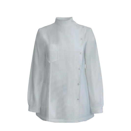 Womens White Long Sleeve Gown