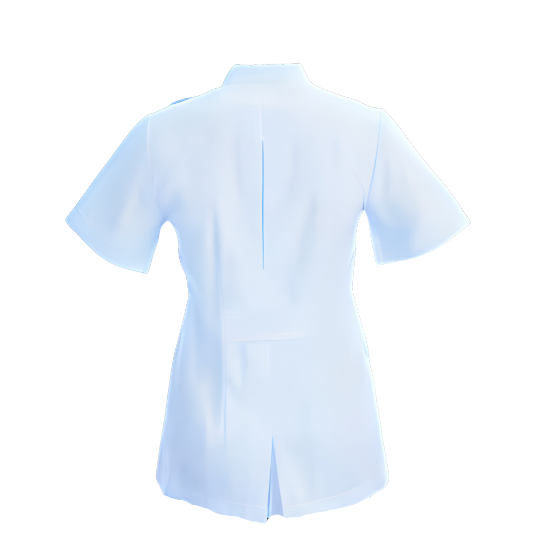 Womens White Short Sleeve Gown