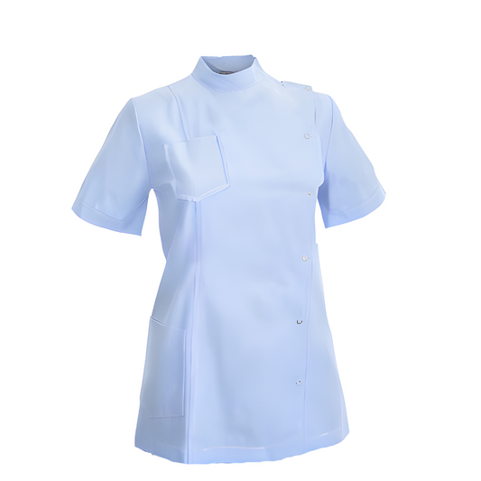 Womens White Short Sleeve Gown