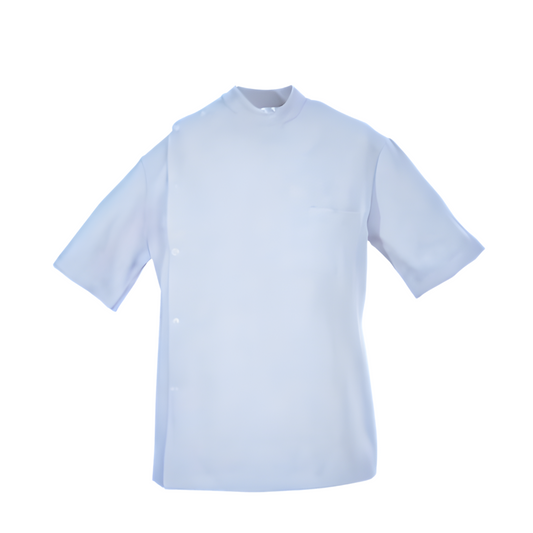 Mens White Short Sleeve Gown